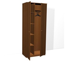 Шкаф для одежды ДСП двухстворчатый комбинированный от 2850, мебель ДСП для гостиниц и пансионата опт - Мебель для гостиной в Керчи