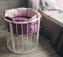 Круглая кроватка-трансформер для новорожденных - Детская мебель в Севастополе