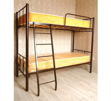 Кровати на металлокаркасе, двухъярусные, односпальные для хостелов, гостиниц, баз отдыха, общежитий, - Мебель для спальни в Керчи