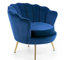 Кресло Halmar AMORINITO (темно-синий/золотой) - Мягкая мебель в Симферополе