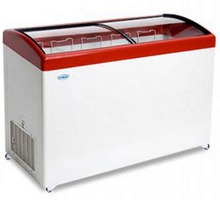 Морозильный ларь Полаир DF140SС-S красный (гнутое стекло) - Продажа в Симферополе