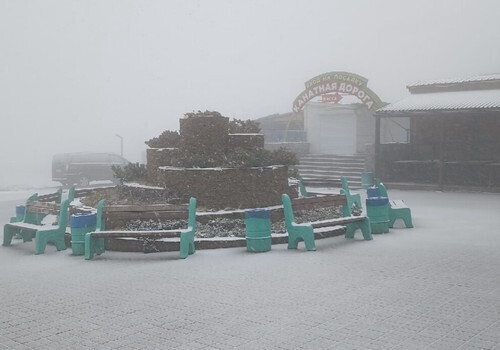 Снегопад на Ай-Петри в апреле озадачил пользователей соцсетей
